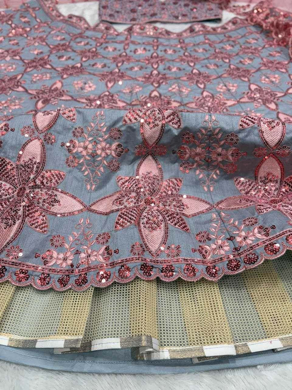 Silk Designer Traditional Embroidered Lehenga - MYLUXURY LANE ENTERPRISE